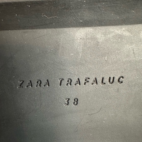 Zara black studded lace up shoes size EU 38 - Picture 6 of 8